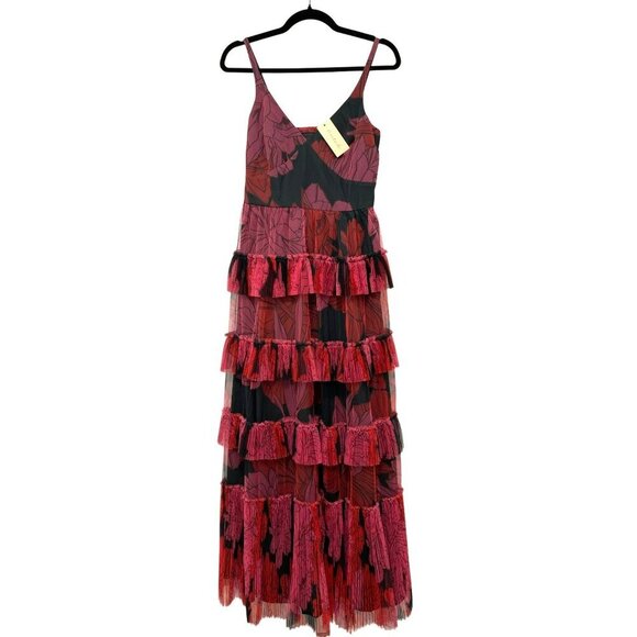 Anthropologie Hutch Freya Sleeveless Tiered Tulle Maxi Dress Size 8 NWT - Picture 5 of 11